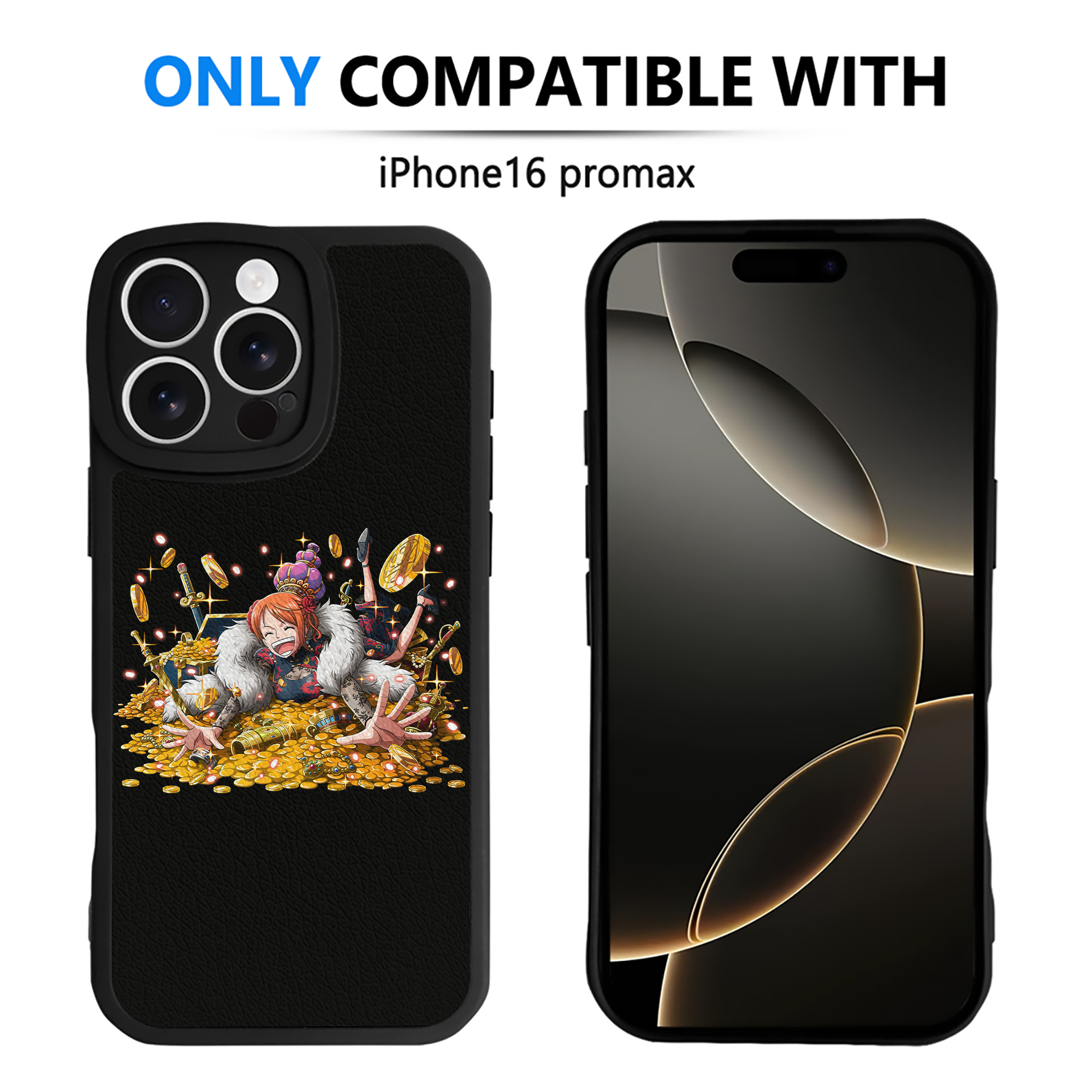 （画像用） ワンピース ナミ ONE PIECE Nami 【iPhone 16シリーズ対応】シリコンスマホケース（レザー調） 材質：シリコン